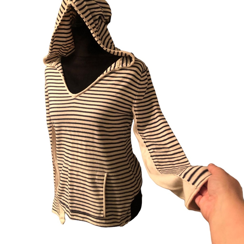 Roxy Blue & White Striped Hoodie size X-Large - Picture 11 of 12